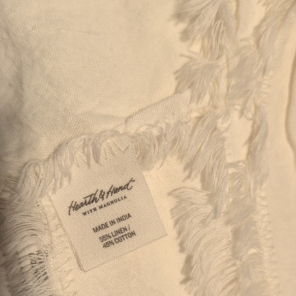Hearth & Hand Cream Linen Cotton Blend Napkins Set Of 8